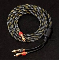 美國/怪獸 Monster 發燒級音頻RCA線 1出2超低音訊號線/高純度無氧銅線/純銅插頭 /高防干擾編織網/濾波磁環/高頻解析力一流/中頻更是甜美/低頻剛勁醇厚粗身 高純度無氧銅/純銅插頭(6尺長
