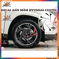 Hyuhdai Custin wheel Decal (set of 5 wheels)