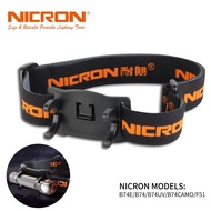 NICRON Headband and bracket for B74e/B74/B74camo/B74uv/F51 use as a headlamp on the helmet B74e-head