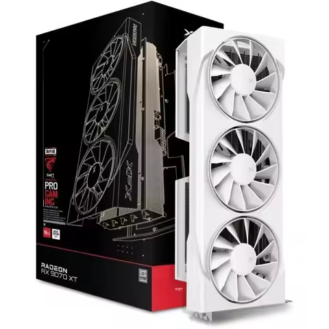 Triple Fan White Edition Gaming Graphics Card 16GB GDDR6 HDMI 3xDP RDNA 4-NEW-RX 9070 XT SWFT White