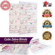 [HOMEBLIND] CUTIE Hello Baby Zebra Blinds / Bidai Langsir Korea / Width 1.5 Feet To 8 Feet / Height 