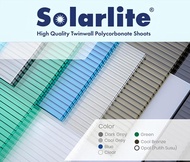 SOLARLITE 5mm /ATAP FIBER KANOPI Polycarbonate Polikarbonat CLEAR BENING GREY ABU PUTIH OPAL BRONZE 