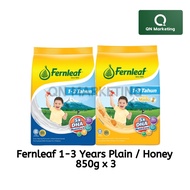 Fernleaf 1 hingga 3 Tahun - Biasa/Madu (850g x 3 Pek)/Fernleaf 1 to 3 Years - Plain/Honey (850g x 3 