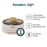 EuropAce 4L Non-Stick Hotpot | EMC3401D | 7.5CM Deep, non-stick pot pefect for multi-cooking