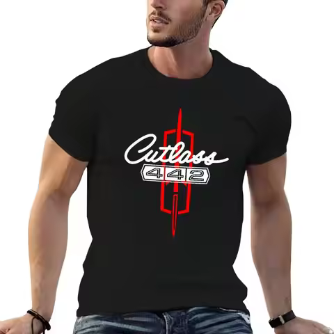 Cutlass 442 Oldsmobile T-Shirt Running Gym Short Sleeve Sports Tee