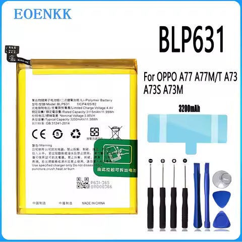 BLP631 battery for OPPO F5 Youth F3 A75 A75S F3S Repair Part Original Capacity Mobile Phone Batterie