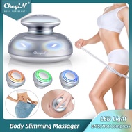 ☠CkeyiN Cordless Body Slimming Massager Hot Compress Fat Burner EMS Sonic Vibration Waist Slimme 【♨