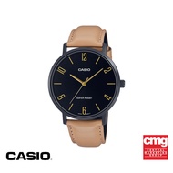 CASIO นาฬิกาข้อมือ CASIO รุ่น MTP-VT01BL-1BUDF สายหนัง สีดำ