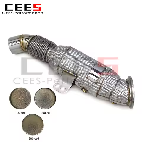 cees Stock Free Flow Downpipe for BMW M340 M340i M440 G20 G22 X3 X4 B58 3.0T 2017-2024 SS304 Exhaust