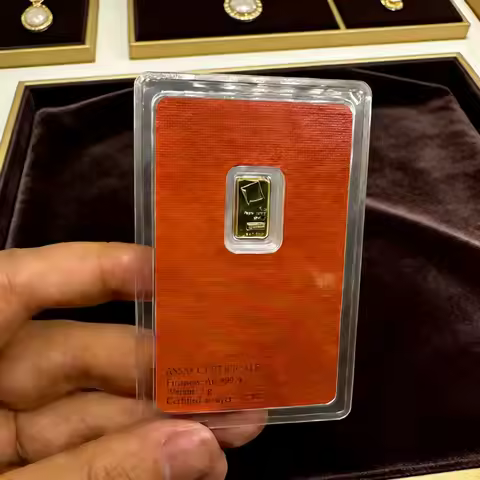 VB 1g/2.5g/10g/20g/1oz/50g 24K Gold Plated Bars In Orange Sealed Package Non-Magnetic Copper Bar Ind