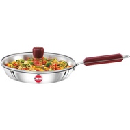 HAWKINS FUTURA 26CM TRI-PLY STAINLESS STEEL FRY PAN WITH GLASS LID (SSF26G)
