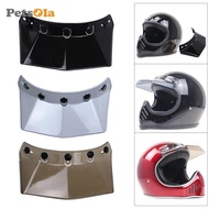 [PETSOLA] 5-Snap Helmet Peak Open Shield Retro Motorcycle Helmet Sun Visor Protective Shield