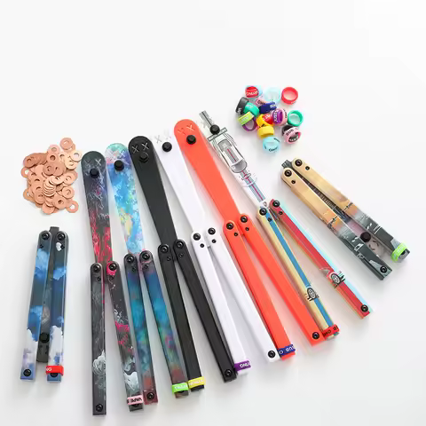 Hot Training Butterfly Knife POM Plastic Material Balisong Flipper Trainer CNC Cutting No Edge Safe 