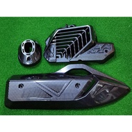VARIO 160 RADIATOR COVER CARBON &amp; EXHAUST COVER CARBON SET PACKAGE 3IN1 VARIO 160 HONDA