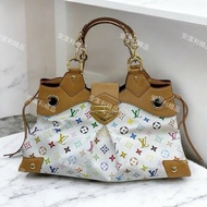 莉亞精品♡LV 白三彩村上隆手提包 二手美包