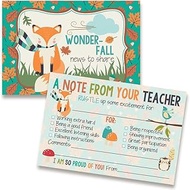 Fall Teacher Mail! Wonder-Fall Cute Fox Happy Mail for Students β 30 4βx6β Fill In Postcards News to