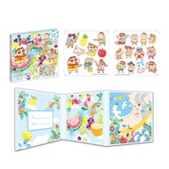 R1A9M DIY Handmade ic Quiet Book Crayon Shin Chan ic Cartoon Sticker Book DIY Game Book Cartoon DIY 