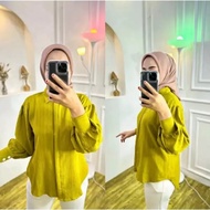 kemeja maudy oversize kemeja maudy shirt bahan rayon kemeja kantor wanita baju atasan wanita