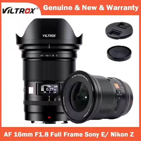 VILTROX 16mm F1.8 Full Frame Large Aperture Ultra Wide Angle Auto Focus Lens LCD Screen For Sony a7 