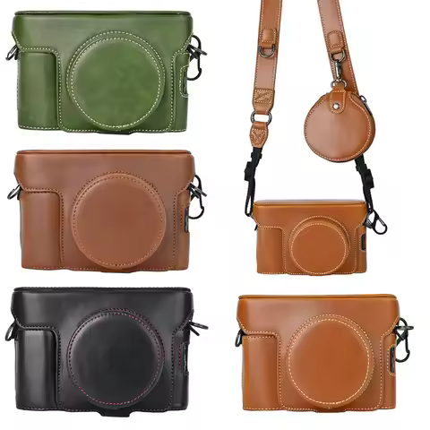 Luxury X100VI Camera PU Leather Case for Fujifilm X100VI Full Body Cover With Strap Mini Case