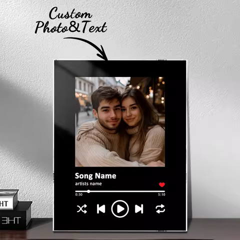 1pc custom plaque, personalized photo frame, custom plaque photo, music plaque printing, music poste