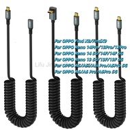 100W 20GB HD  TYPE-C Rotating TYPE-C male spring cable for OPPO Reno 14Pro 13Pro 12Pro 14 5G 14F 14F