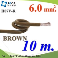 NC (Specify Length) Flexible Cable Wiring H07V-R AC DC Power H07V-R-6-Brownx10m