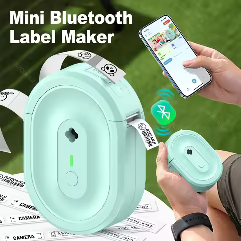 GZQIANJI N12 Mini Thermal Label Printer Portable Bluetooth Sticker Maker Wireless Sticker Machine In