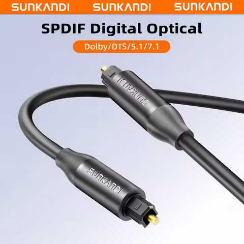 SUNKANDI Optical Audio Cable, Toslink Fiber Optic Cord, S/PDIF Digital Optical Audio Cable for Home 