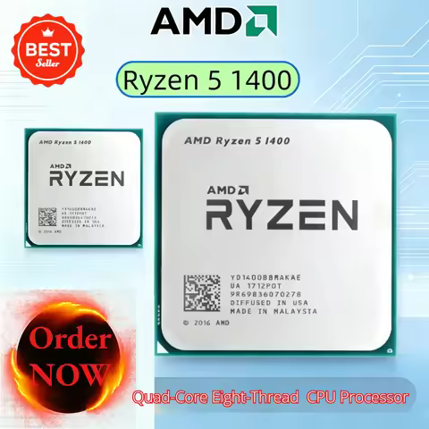 New AMD Ryzen 5 1400 R5 1400 3.2GHz Quad-Core Eight-Thread CPU Processor Socket AM4