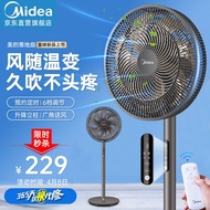 美的（Midea） 电风扇落地扇家用大风量电扇宿舍轻音低噪遥控定时智能扇 【升级7叶 风随温变】遥控定时款（SAD35EZ）