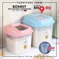 F&amp;F :BONNY 5kg/10kg/15kg bekas beras /rice bucket /rice storage container box /bekas beras 10kg/tong beras