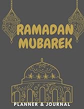Ramadan Mubarek Journal planner 2022: Golden color&amp; mosquee 30 Days of Prayer, Gratitude, Fasting And Kindness; Daily Schedule with Journaling, Calendar, Quran Reading (Ramadan Planners)