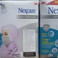 PROMO / TERMURAH 3M MASKER NEXCARE CARBON HIJAB 4 PLAY ISI 2 PC 1 BOX