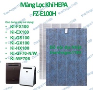 Combo Màng lọc Hepa+Than hoạt tính máy lọc Sharp KI-FX100KI-GF100 KI-EX100KI-HX100KI-GX100KI-GF70-NK
