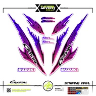 STRIPING SUZUKI CRYSTAL TUNE MOTIF X45 STICKER CRYSTAL TUNE CUSTOM STICKER ORIGINAL CRYSTAL MOTORCYC