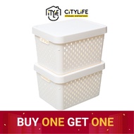 (Buy 1 Get 1) Citylife 4L/11L/17L Desk Wardrobe Brick Modular Storage Basket Organizer