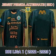 LOKAL Persija Alternate 3rd Jersey 2022 - 2023 BRI Liga 1 Black Orange Printing Latest Local