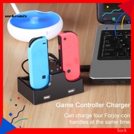 SX Game Controller Charging Adapter Usb Game Controller Charging Dock Fast Charging Game Controller Dock for Nintendo Switch Joy-con Anti-slip Charger Base with Blue