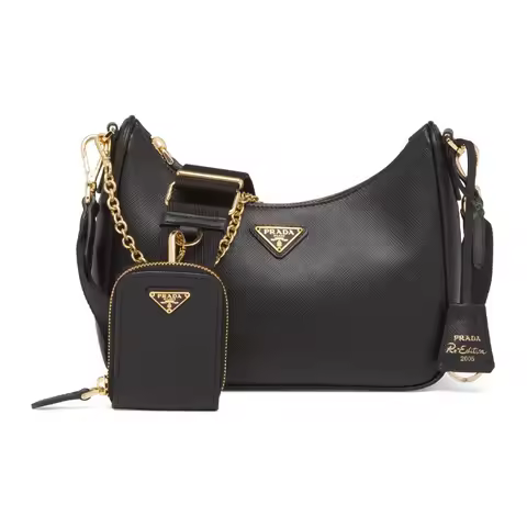 PRADA Re Edition Leather Shoulder Bag, Crossbody Bag, Handbag Women's 1BH204-NZV-F0632-V-V2M