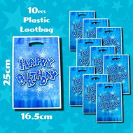 10pcs Happy Birthday Plastic Loot Bag Boy Birthday Party Goodie Bags Giveaway