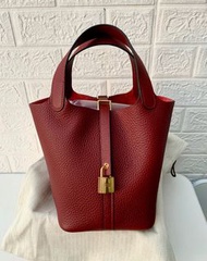 (sold)🧨🧧✨Hermes Picotin 18 愛馬仕紅 Rough h ✨🧨🧧