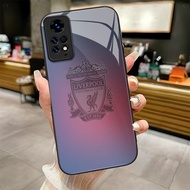 Liverpool FC 12 design Tempered Glass Phone Case Cover For POCO F3 F4 F5 M5 M6 4G X3 X4 GT X5 X6 X7 