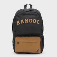 KANGOL - 英國袋鼠撞色系多口袋大容量休閒後背包-共4色 卡其