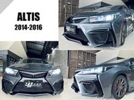 小亞車燈＊全新 ALTIS 11代 14 15 16 2014 2015 年 JGTC 大包 前保桿 素材 ABS材質