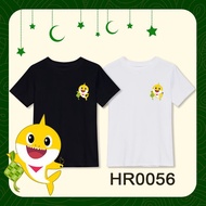 MERAH READY STOCK HR0056 BABY SHARKS TSHIRT KETUPAT BAJU ASIAN SIZE UNISEX COTTON LARGE RED GUAVA YE