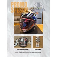 HELM JSV VZ RAM NAKANO SHURIKEN SILVER /bukan tsr, copy ara