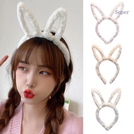 Super Bunny Ears Headband Halloween Decorations Plush Rabbit Ears Costume Accessories