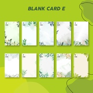 BLANK CARD/ EMPTY CARD/ GREETING CARD/ WRITING CARD/ WORDS CARD CODE BL-E