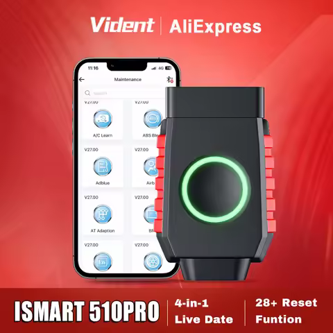 VIDENT ISmartDiag 510Pro Car OBD2 Scanner for iOS & Android All System Car Diagnostic Tool 28 Resets